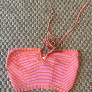 SOLID & STRIPED Pink and Orange Top